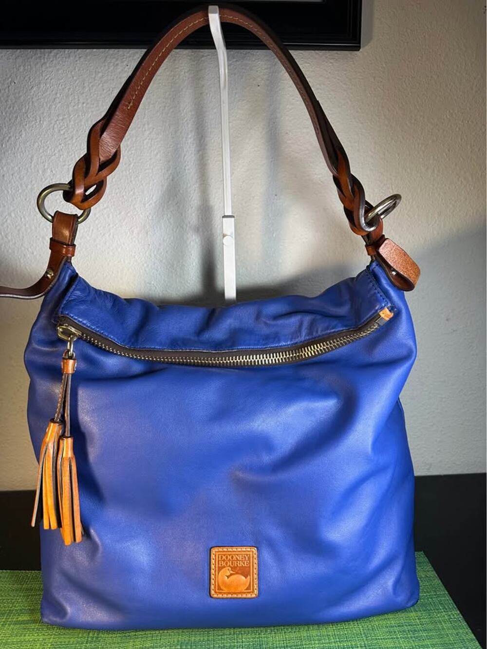 Dooney & Bourke McKenzie Blue Leather Large Hobo Bag